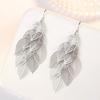 European and American Cold Wind Alloy Design Earrings Women's Retro Leaf Earrings Cross-border Jewelry Fashion Earrings Women