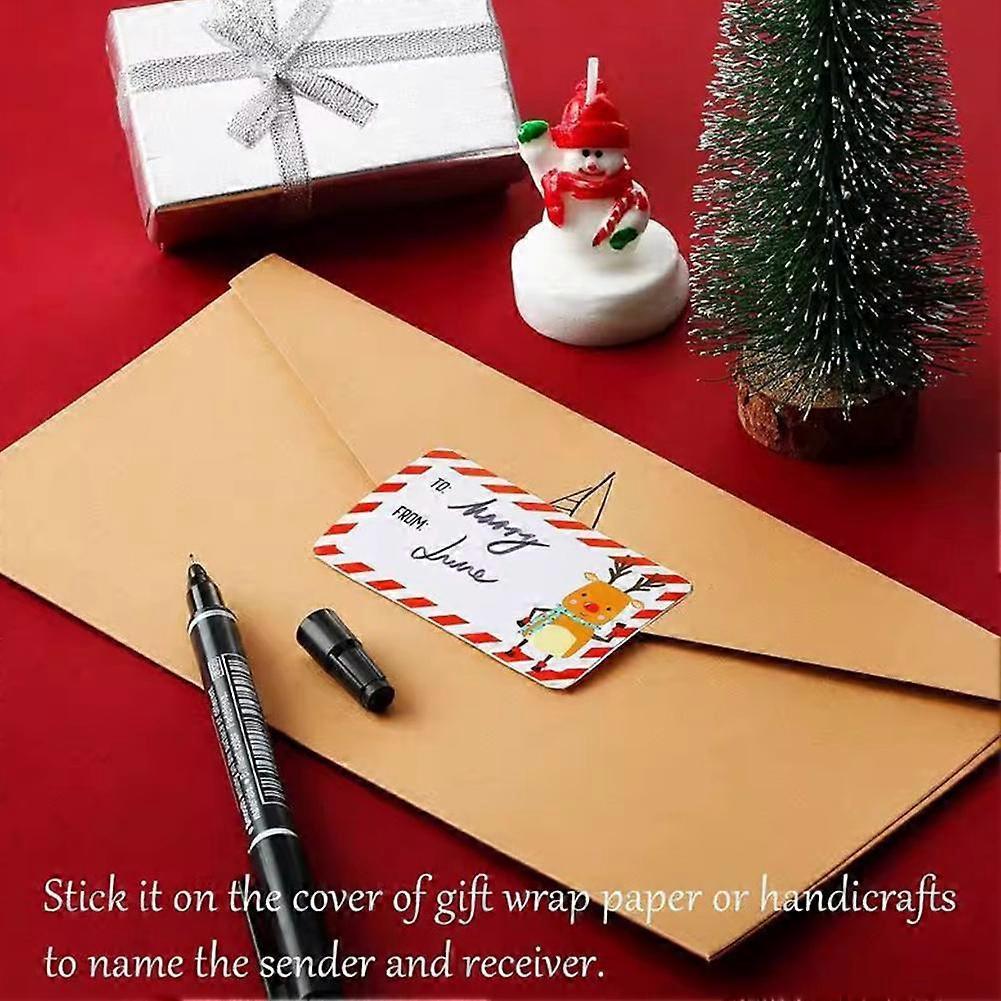 Adesivos de Festival Etiquetas de Natal Feliz Feliz Obrigado Caixa de Presente LoveS ticker