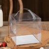 10 Set Small Cake Box 2-inch 3-inch Transparent Square Portable Dessert Boxs Sealed and Visible Birthday Cake Portable Packaging