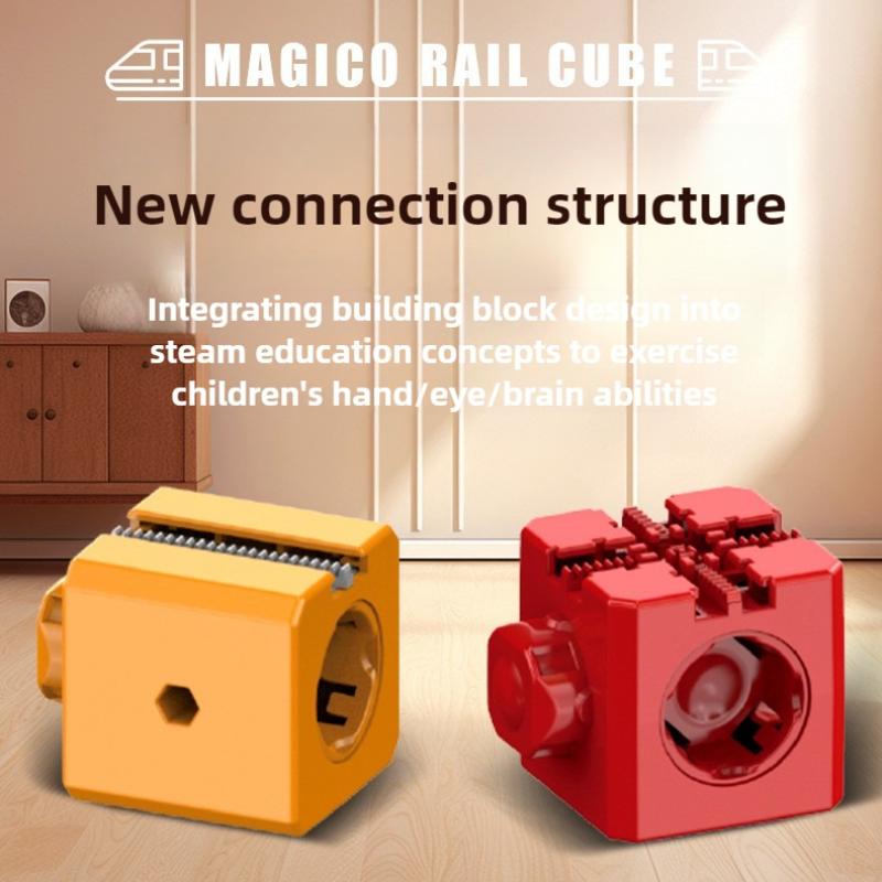 Children Magic Track Train Electric Assembled Building Blocks Magnetic Rail Car Maze Educational Toys For Kids Christmas Gifts
