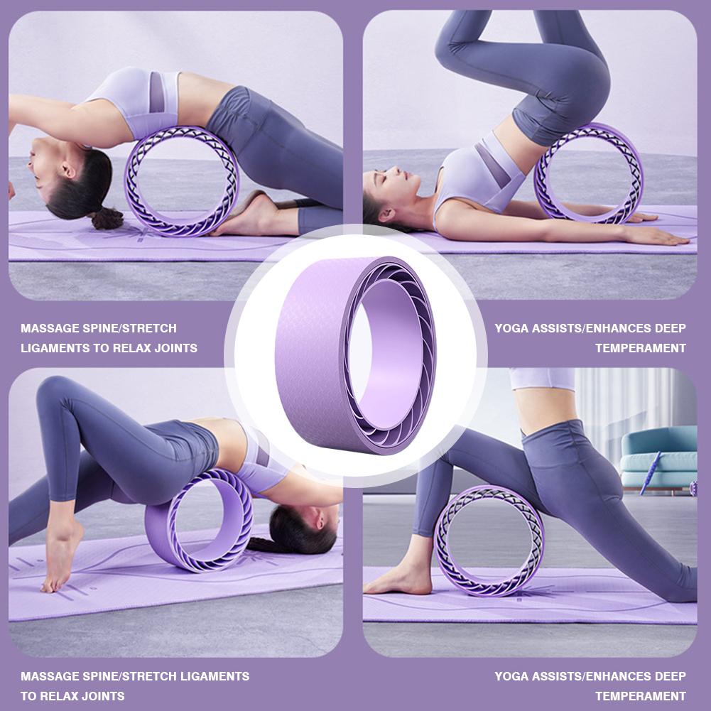 Yoga Wheel PP Non-Slip Yoga Spine Roller Wheel Circle for Back Pain Ain Relief and Improving Backbends Flexibility Train Practical Use