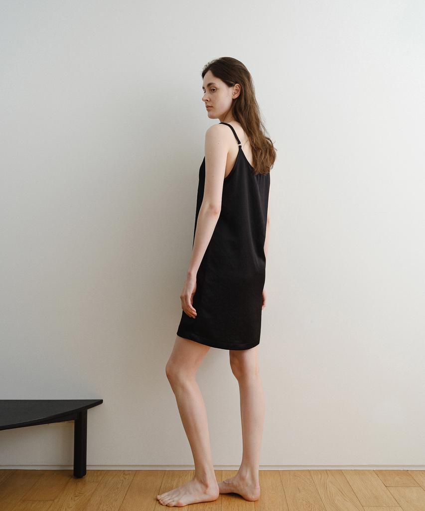 D Noah Barca Silk Midi Dress (Black)