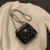 Camellia Ringer Chain Box Small Bag Female Mini One Shoulder Crossbody Bag for Women MIT