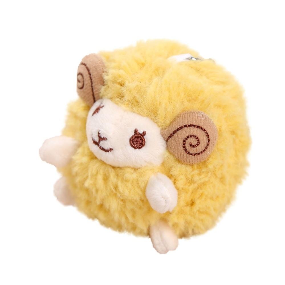 Soft Fluffy Texture Plush Sheep Pendant Cartoon Anime Style Sheep Backpack Charm For Bag Accessory