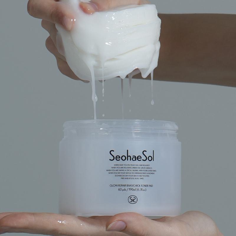 SeohaeSol Glow Repair Bakuchiol Toner Pad 190ml 60 Stück