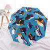 1pc Penguin Party Automatic Folding Umbrella Portable Collapsible Design, 8-Rib Iron Frame, Durable Fabric, All-Season Casual Outdoor 176