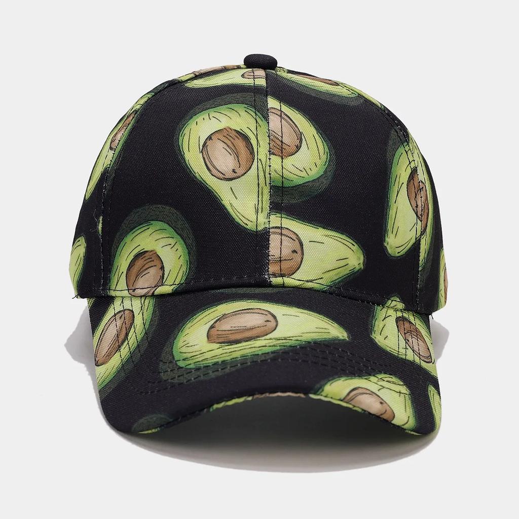Baseballkepsar med Fruktmönster Sommar Utomhus Solskydd Solhattar Dam Herr Resa Strand Solskydd Snapback Dammode Keps med Skärm