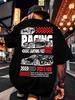 Summer 2025 New Men's T-shirt Hip-hop Casual Fashion Sports Car Pattern Print Men's Women's Short Sleeve