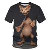Camisetas engraçadas de animais, gato sem pelos, estampa 3D, homens, mulheres, moda urbana, gola redonda, camiseta casual, harajuku, crianças, tops, camisetas, roupas