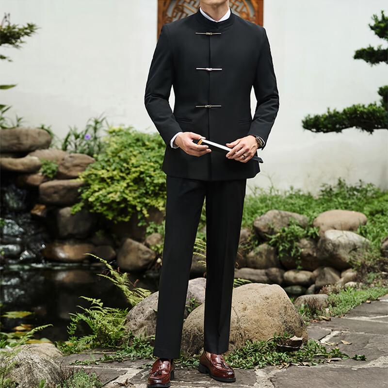 ROMON Men's New Chinese Style Suit Set