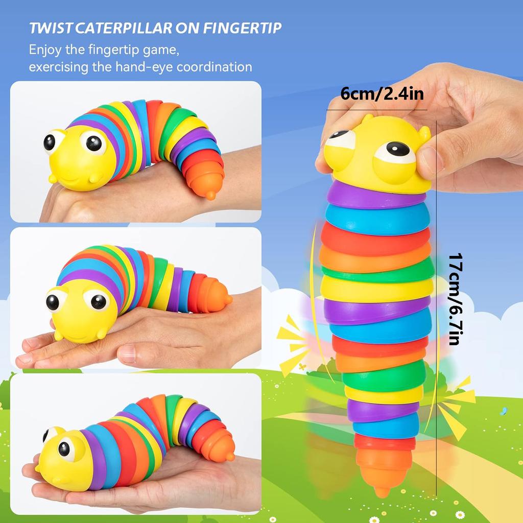 Stress Relief Toy Colorful Caterpillar Fun Shark Parent Child Interaction Creative Stress Relief Trick Toy