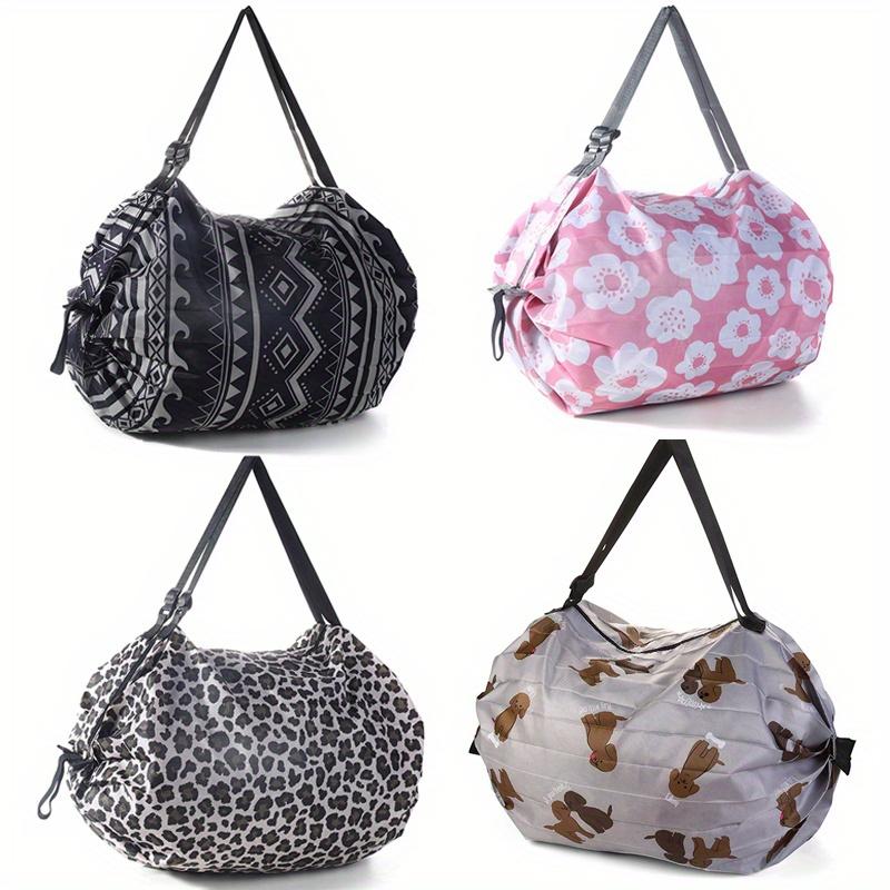 Faltbare Einkaufstasche für Damen, Umhängetasche, Nylon-Handtasche, ultraleichte Tragetaschen, großes Fassungsvermögen, Aufbewahrungspaket für Reisen und Strand