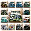 Design Unico Tessuti per la Casa Set Copripiumino Pittura Calcio Biancheria da Letto Trapunta Vintage Set Copripiumino