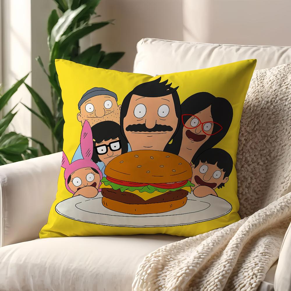 Cartoon B-Bobs Cute B-Burgers Cool Cushion Cover Pillow Cover Home Sofa Living Decoration Room Office Car Nordic Simplicity