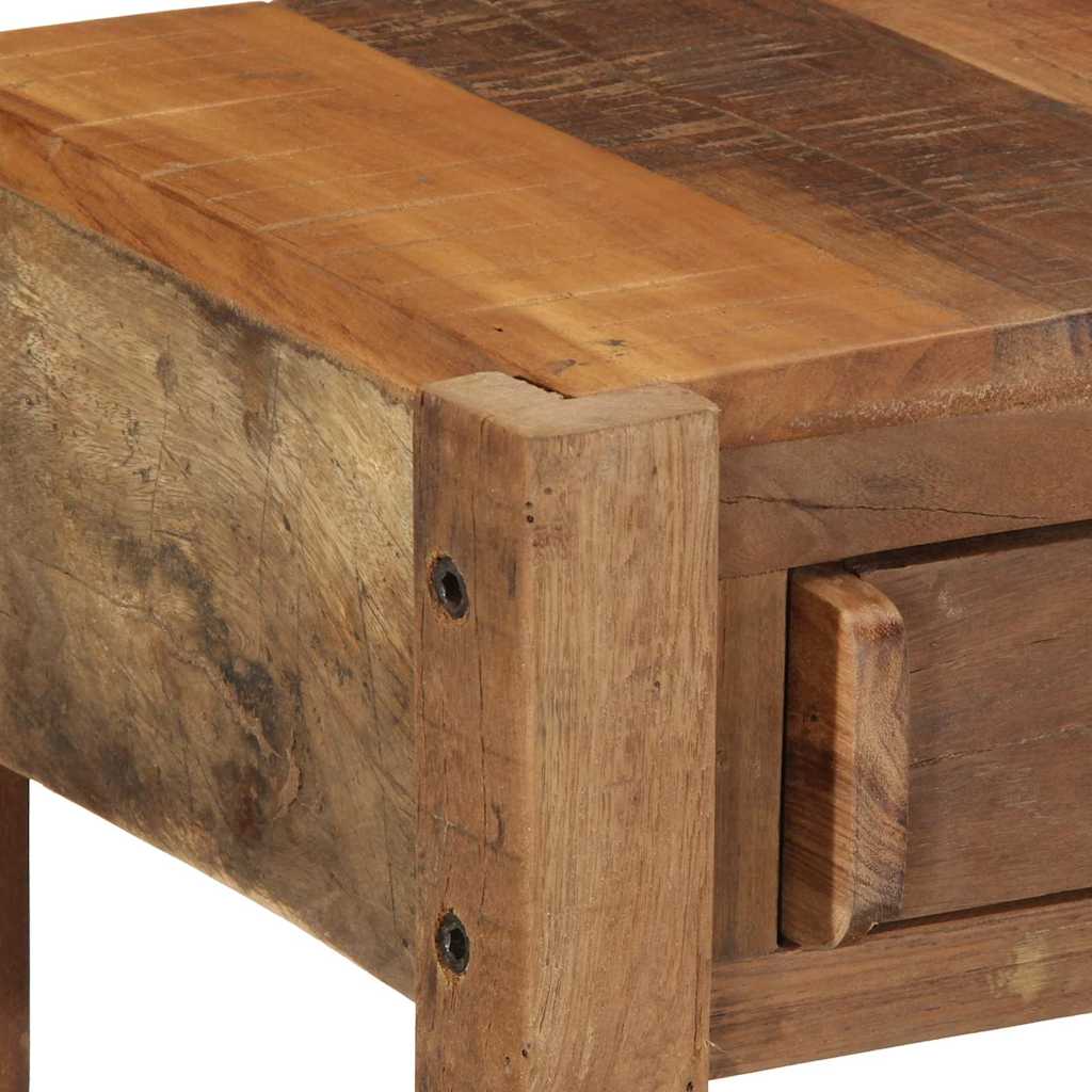 Console Table Brown 107 X 33 X 76 Cm Solid Upcycled Wood