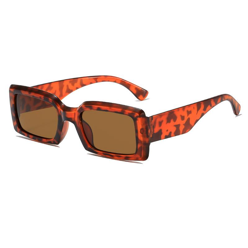 Avocado Green Sunglasses New Retro European and American Fashion Square Sunglasses Personalized Hip Hop Sunglasses Trend