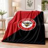 Brentford Football Printed Flannel Blanket Warm Comfort Bed Throw For Indoor Home Decoration