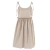 Summer Sexy Spice Girl Halter Dress Holiday Loose Style Cotton Linen High Waist Sleeveless A-Line Skirt