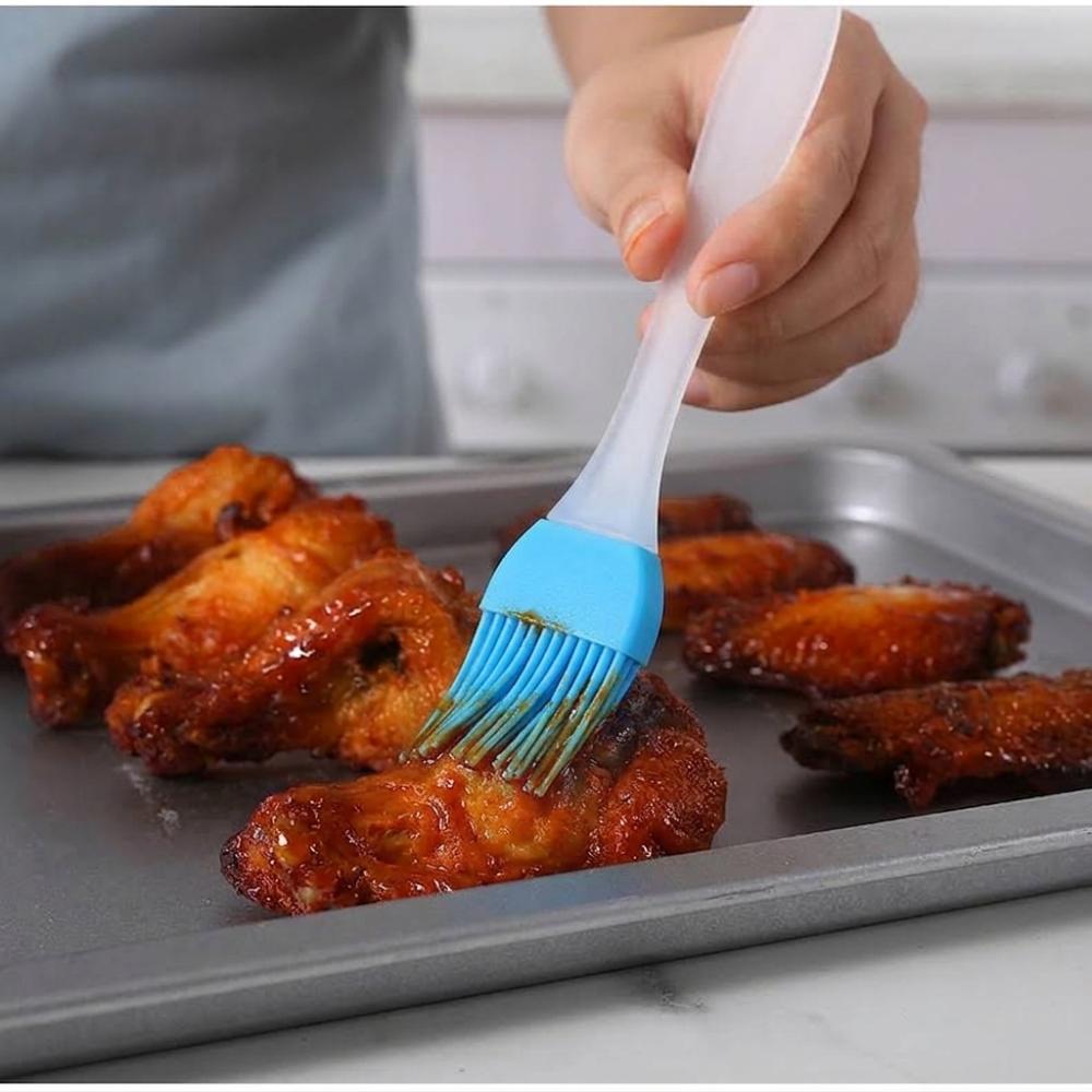 4pcs Bright Color Pastry Brush Kitchen Gadget Cooking Brush Reusable Baking Brush BBQ