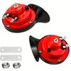 2 130dB Super Loud Train Horns, 12 Volt Air Horn Replacement Kit, Automotive Air Electric Dual Horns, General Motors, Motorcycles, Trucks, Bicycles