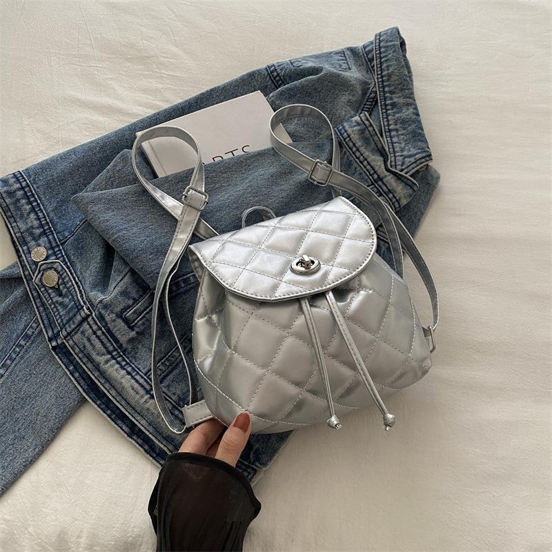 Wind Rucksack Tasche Damen 2025 neuer Rucksack Mode Diamant Vielseitig Ins Eimer Tasche