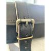 Motorcycle Goat Leather Black Front Fork Luggage Saddle Bag Storage Tool Pouch