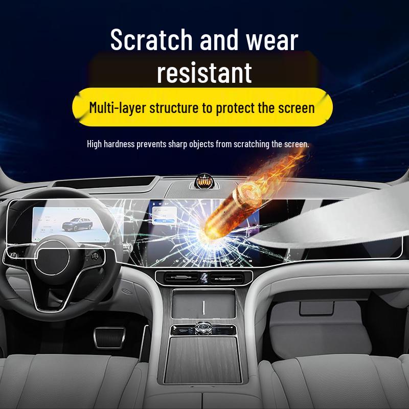 Tempered Glass Screen Protector & Car Navigation Sticker for Enjoy S9T