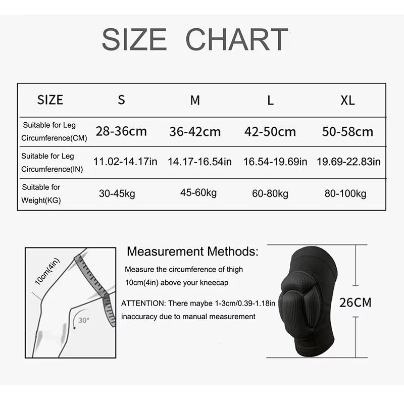 1 Paar verdickte Schutz-Sport-Knieschoner für Herren, elastische Kniepolster, Stütze, Fitness-Ausrüstung, Basketball-Schutz, nicht rutschfestes Polster für Männer