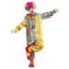 Combinaison de clown arc-en-ciel pour adulte avec un motif coloré vif Ensemble de costume de clown amusant pour taille 165-185cm
