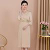 2024 Summer Champagne Slimming Mother of the Bride Formal Dress for Daily Outings