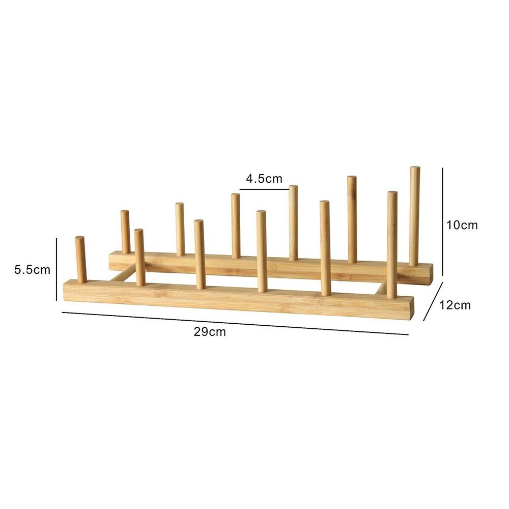 Étagère égouttoir à vaisselle en bois peu encombrante Multifonction Design à plusieurs compartiments Support pour assiettes de cuisine Organisateur de rangement pour vaisselle Cuisine