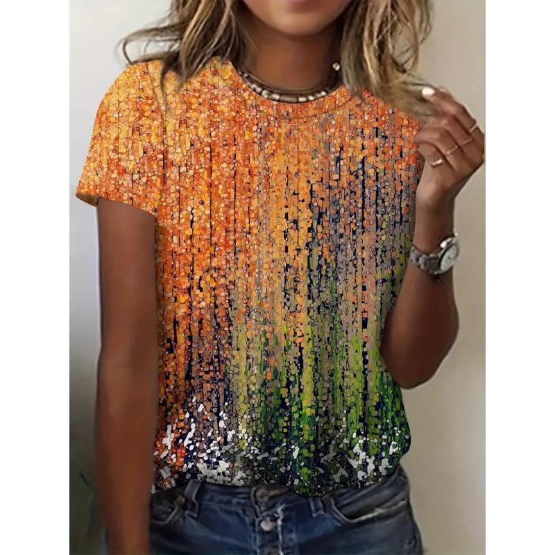 2 New Fashion Casual Versatile Women's Short-sleeved Shirts Can Come To the Picture