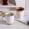 Retro Ceramic Coffee Mug For Home Water Drinking Cup with Big Handle Pottery Tea Cup for for Office and Home