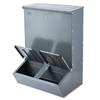 Hog Feeder 3.7 Bushel Metal Double Door Pig Feeder Feeding Up To 8 Hogs