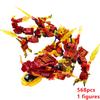 Új Fire Heatwave Transforming Lava Flame Dragons Fightar Titan 14. évad Légy építőkockák klasszikus modellkészletek tégla gyerekkészlet