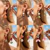 New Holiday Wind Beach Earrings, Colorful Ceramic Octopus Pearl Small Fish Full of Diamonds Crab Earrings