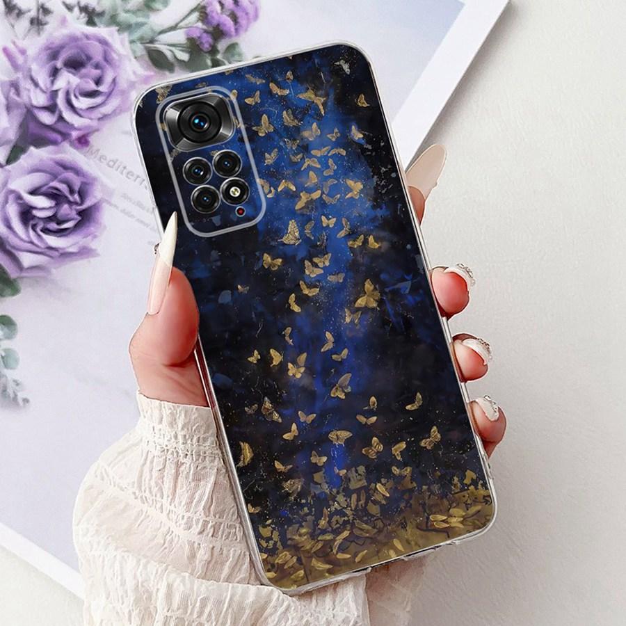 For Xiaomi Redmi Note 11 Pro 11S 4G Phone Case Luxury Painted TPU Cover for Redmi Note11 4G Global Soft Silicone Fundas Capa