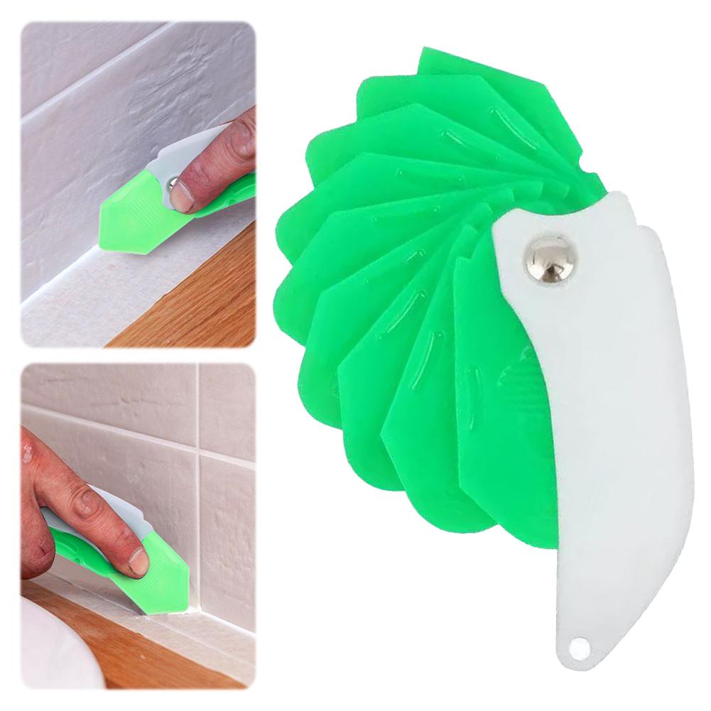 9-In-1 Multi-function Glue Scraper for Tile Window Grout Edge Removal Glass Sealant Trimmer Applicator Tool