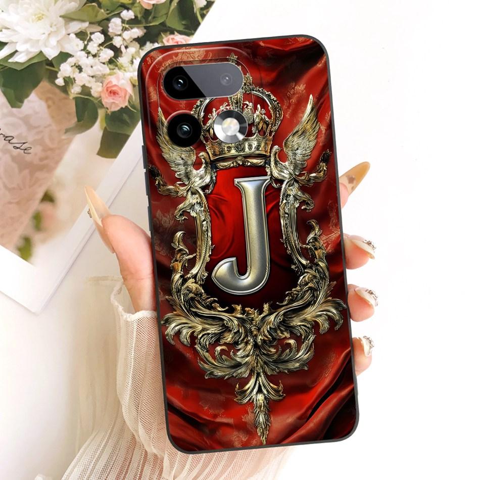 For Realme 16 Pro+ 16Pro 2026 Feather Crown Initial Letter Phone Case For Realme 16 Pro Plus 5G Soft Silicone Covers Bumpers