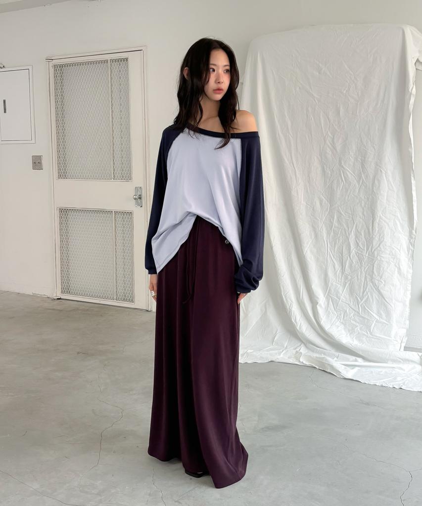 CITTA Number 23 Raglan Off-Shoulder T-Shirt_Ctt3002(Sky Blue)