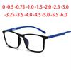 0 -0.5 -0.75 -1.0 To -6.0 Minus Degree Big Square Prescription Eyeglasses Women Men Ultralight Business Computer Optical Glasse