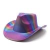 Rainbow Striped Cowboy Hat Colorful Top Hat Western Men And Women Party Orgy Decorative Holiday Hat