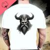 Til Valhalla Cotton T-Shirt  American Beard Warrior Tactical Skull Unisex T Shirt Short Sleeve O-Neck T-shirt Casual Men’s Top