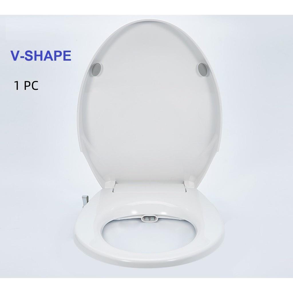 Non-Electric Bidet Toilet Seat Cover Soft Closing Dual Nozzle Manual Control Bidet Seat Home Universal Toilet Seat Lid
