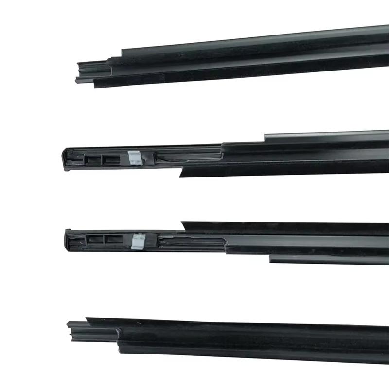 4 Stück Fensterdichtung für Toyota Yaris Schrägheck 2006-2013 (4 Türen) Vorne Hinten Außenseite Glas Gummidichtleisten Schwarz