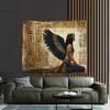 Wandtapijt met Egyptisch thema voor woonkamerdecoratie - Farao's Goden en Scarabeeën Design Handgemaakte Wandhangende Decoraties