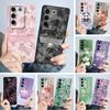 For VIVO V27 V29 5G Phone Case V25E LATAM V27E V29E Cover Fashion Simplicity Flower Soft Liquid Silicone Protective Shell Fundas