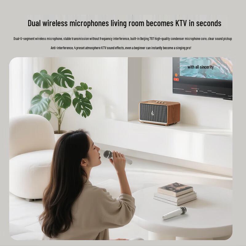 Edifier K300 Home Karaoke Bluetooth Speaker CN Plug (adapter Included) (CN Version)