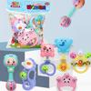 MAITA Baby Toys chrastítko Krásné sady hraček 7 ks dětských smyslových hraček s úložnými boxy pro děti v raném vývoji