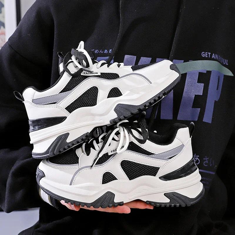 Platform Womens Vulcanized Shoes Breathable Women Sneakers Lace-up Ladies Casual Shoes Classic Chunky Women Shoes Tenis De Mujer